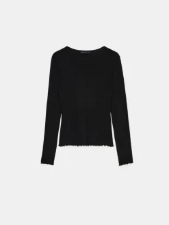 Blusen, Hemden></noscript>MOHITO Top aus Rippstrick Schwarz