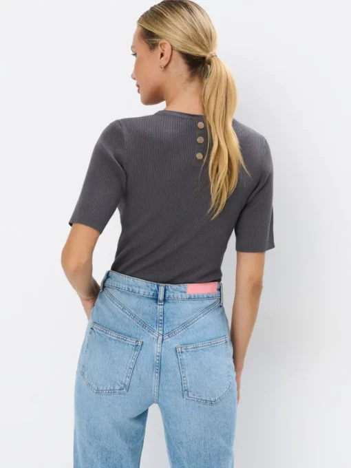 Blusen, Hemden>MOHITO Top aus Rippstrick Grau