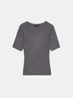 Blusen, Hemden></noscript>MOHITO Top aus Rippstrick Grau