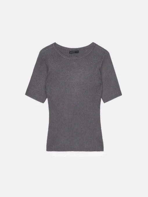 Blusen, Hemden>MOHITO Top aus Rippstrick Grau