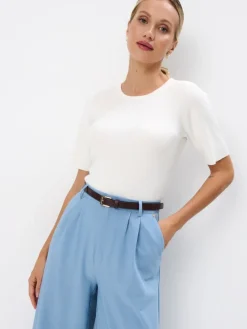 Blusen, Hemden>MOHITO Top aus Rippstrick Creme
