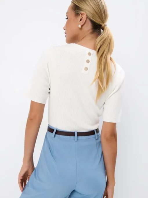 Blusen, Hemden>MOHITO Top aus Rippstrick Creme