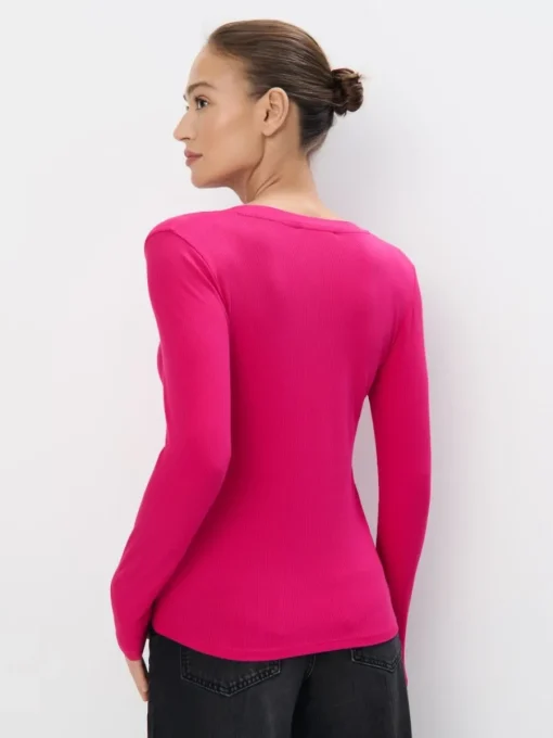 T-shirts, Tops|Blusen, Hemden>MOHITO Top aus Rippstrick Fuchsia