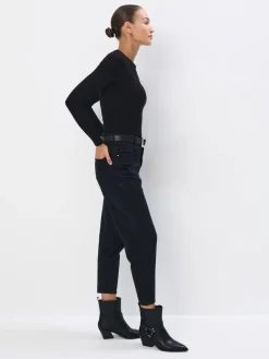T-shirts, Tops|Blusen, Hemden>MOHITO Top aus Rippstrick Schwarz