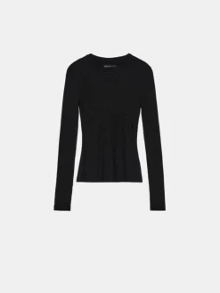 T-shirts, Tops|Blusen, Hemden></noscript>MOHITO Top aus Rippstrick Schwarz
