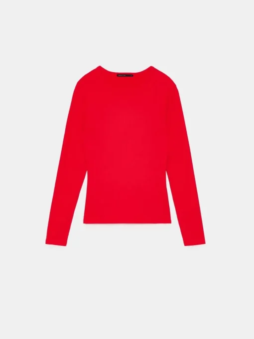 T-shirts, Tops|Blusen, Hemden>MOHITO Top aus Rippstrick Rot
