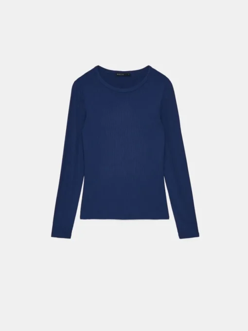T-shirts, Tops|Blusen, Hemden>MOHITO Top aus Rippstrick Navy