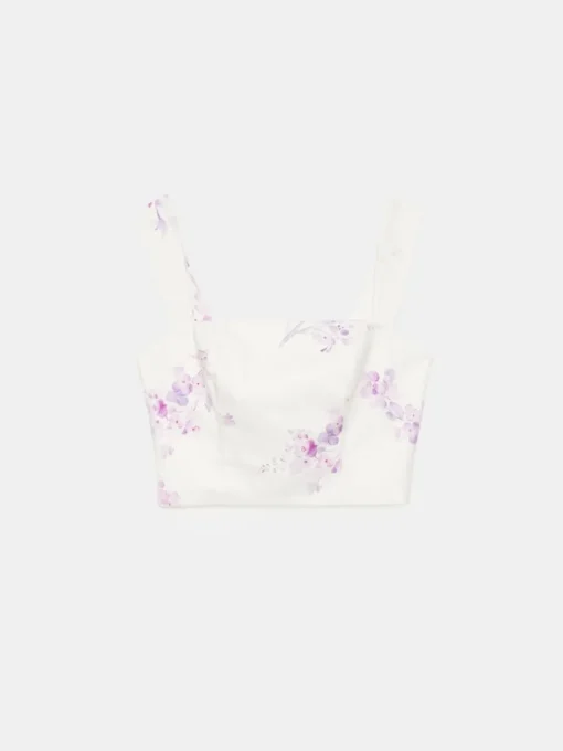 T-shirts, Tops|Blusen, Hemden>MOHITO Top mit Blumenmuster Creme