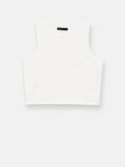 Blusen, Hemden></noscript>MOHITO Top mit breiten  Trägern Creme