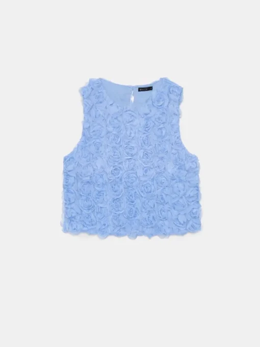 Blusen, Hemden>MOHITO Top mit Dekoelement Blau