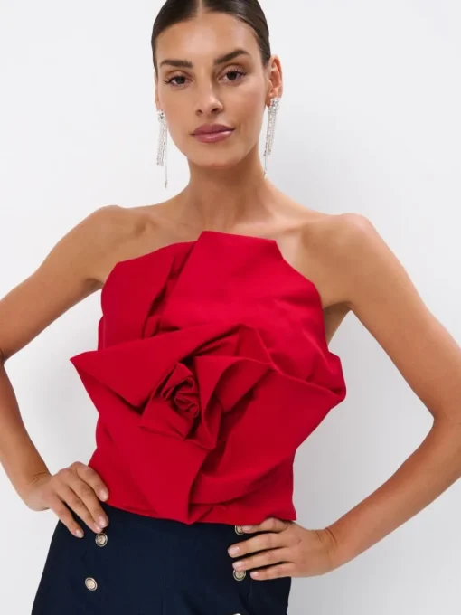 T-shirts, Tops>MOHITO Top mit dekorativem Detail Rot