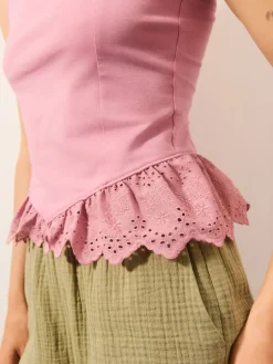 T-shirts, Tops></noscript>MOHITO Top mit Federn Pink