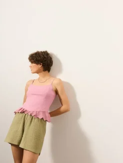T-shirts, Tops></noscript>MOHITO Top mit Federn Pink