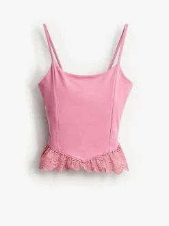 T-shirts, Tops></noscript>MOHITO Top mit Federn Pink