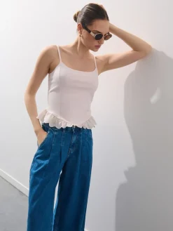 T-shirts, Tops>MOHITO Top mit Federn Creme