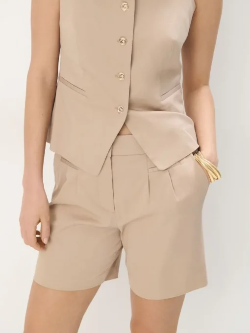 T-shirts, Tops|Blusen, Hemden>MOHITO Top mit Karree-Ausschnitt Beige