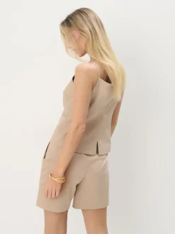 T-shirts, Tops|Blusen, Hemden></noscript>MOHITO Top mit Karree-Ausschnitt Beige