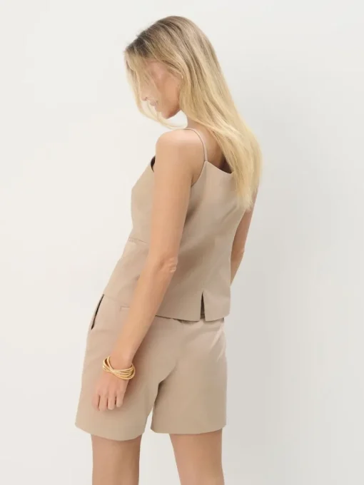 T-shirts, Tops|Blusen, Hemden>MOHITO Top mit Karree-Ausschnitt Beige