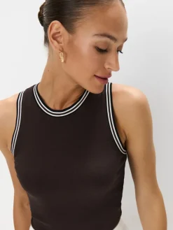 T-shirts, Tops>MOHITO Top mit Kontrastborte Dunkelbraun