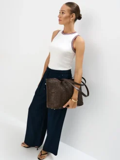 T-shirts, Tops>MOHITO Top mit Kontrastborte Creme
