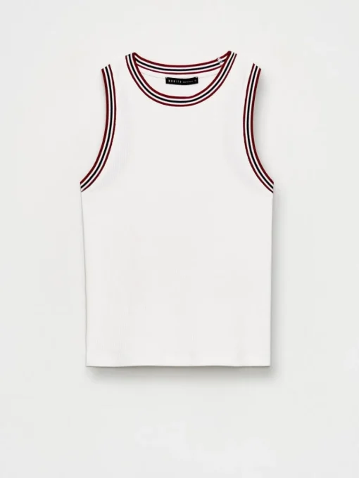 T-shirts, Tops>MOHITO Top mit Kontrastborte Creme