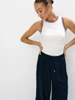 T-shirts, Tops>MOHITO Top mit Kontrastborte Creme