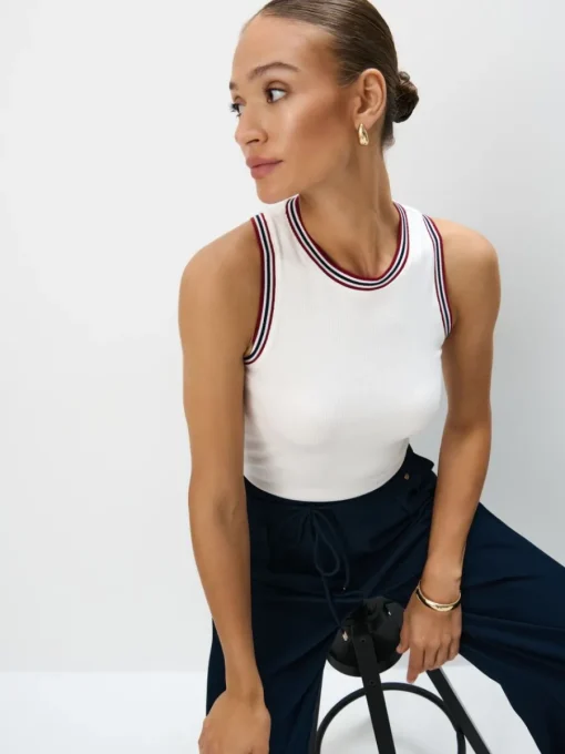 T-shirts, Tops>MOHITO Top mit Kontrastborte Creme