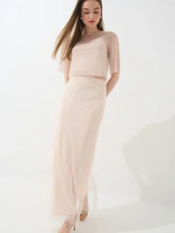 Blusen, Hemden>MOHITO Top mit Metallicgarn Nude