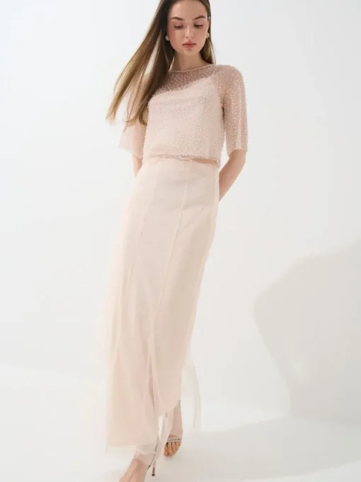 Blusen, Hemden>MOHITO Top mit Metallicgarn Nude