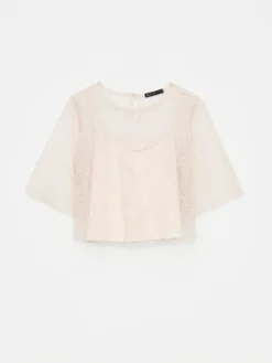 Blusen, Hemden></noscript>MOHITO Top mit Metallicgarn Nude