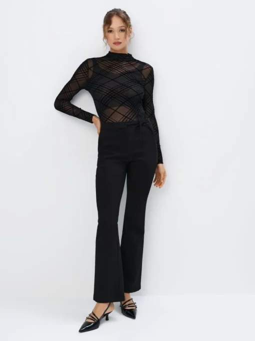 Blusen, Hemden>MOHITO Top mit Metallicgarn Schwarz