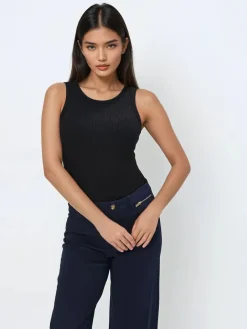 T-shirts, Tops>MOHITO Top mit Metallicgarn Schwarz
