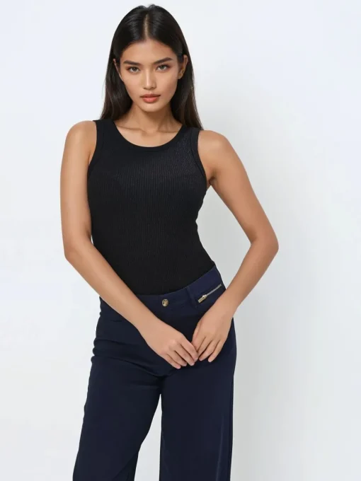 T-shirts, Tops>MOHITO Top mit Metallicgarn Schwarz