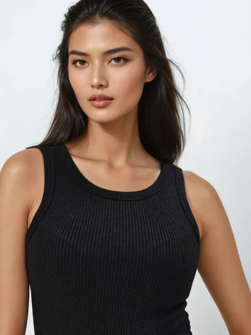 T-shirts, Tops>MOHITO Top mit Metallicgarn Schwarz