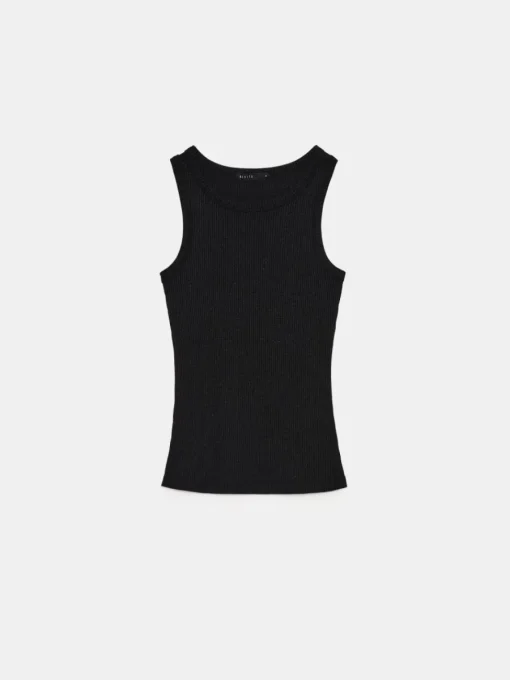 T-shirts, Tops>MOHITO Top mit Metallicgarn Schwarz