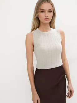 T-shirts, Tops>MOHITO Top mit Metallicgarn Grau