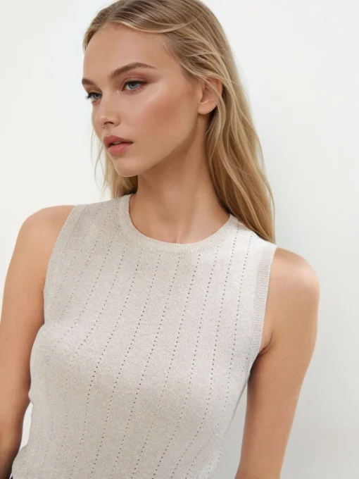 T-shirts, Tops>MOHITO Top mit Metallicgarn Grau