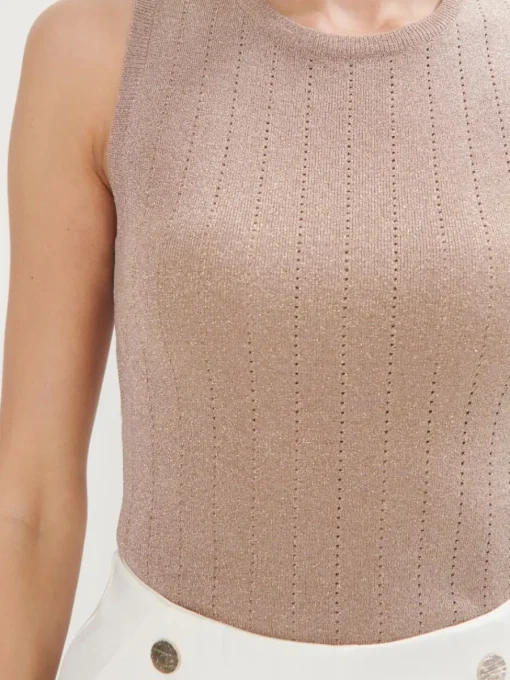T-shirts, Tops>MOHITO Top mit Metallicgarn sand