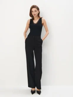 Blusen, Hemden>MOHITO Top mit Spitze Schwarz