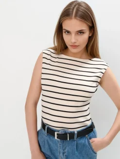 T-shirts, Tops>MOHITO Top mit Streifen Weiu00df
