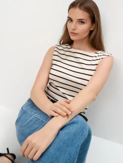 T-shirts, Tops></noscript>MOHITO Top mit Streifen Weiu00df