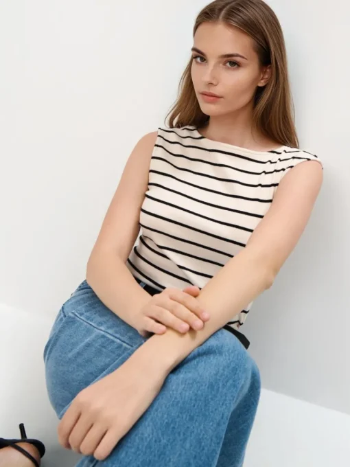T-shirts, Tops>MOHITO Top mit Streifen Weiu00df
