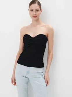 T-shirts, Tops|Blusen, Hemden>MOHITO Trägerloses Top Schwarz