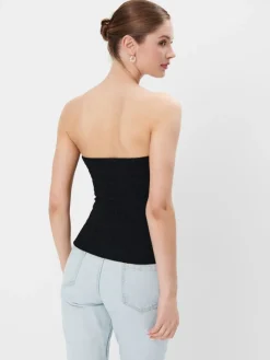 T-shirts, Tops|Blusen, Hemden>MOHITO Trägerloses Top Schwarz