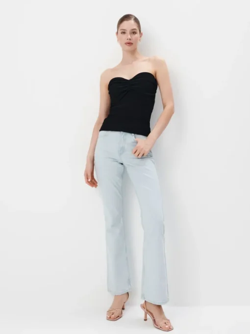 T-shirts, Tops|Blusen, Hemden>MOHITO Trägerloses Top Schwarz