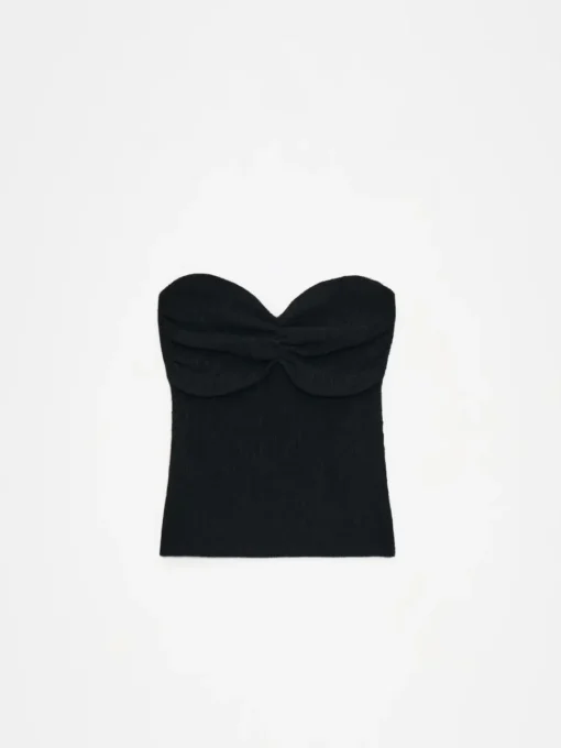 T-shirts, Tops|Blusen, Hemden>MOHITO Trägerloses Top Schwarz