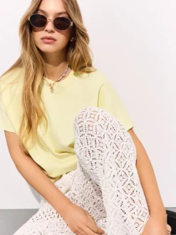 Premium Selection|T-shirts, Tops>MOHITO T-Shirt Hellgelb