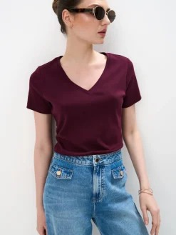 Premium Selection|T-shirts, Tops>MOHITO T-Shirt Kastanienbraun