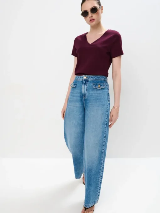 Premium Selection|T-shirts, Tops>MOHITO T-Shirt Kastanienbraun