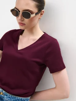 Premium Selection|T-shirts, Tops></noscript>MOHITO T-Shirt Kastanienbraun